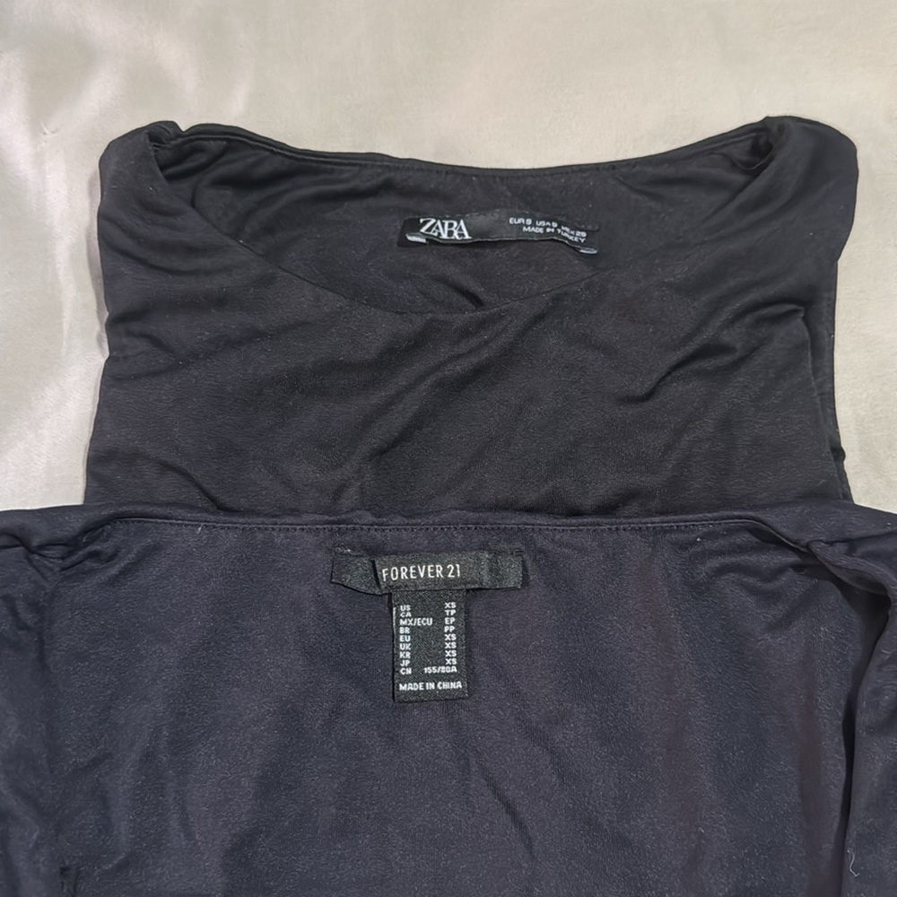 Zara & forever XXI  live in the moment three bodysuits
